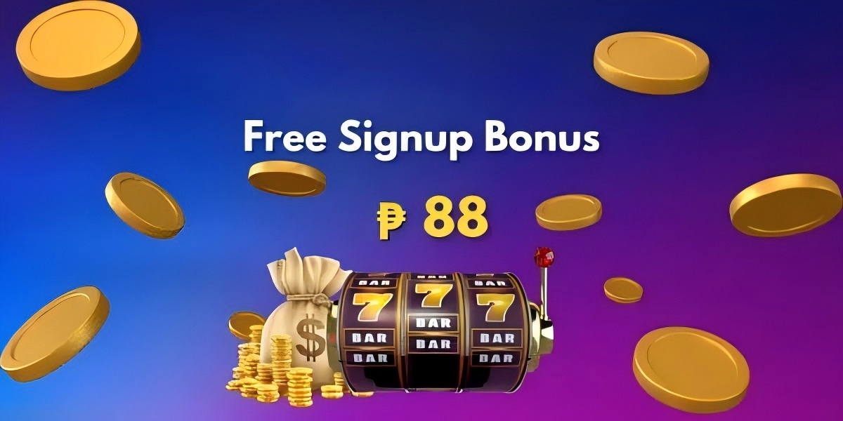 Promotional banner artwork with golden coins and a welcome bonus headline