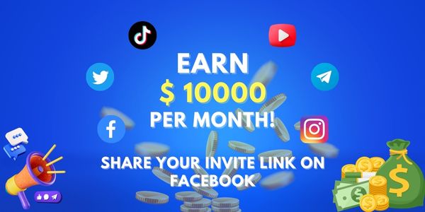 Promotional artwork with a casino prize and member message